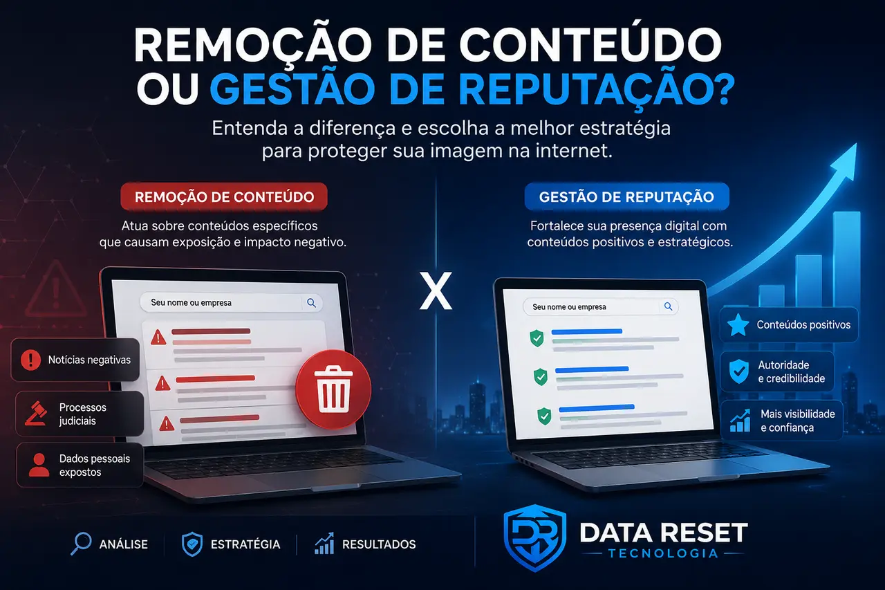Remoção de Conteúdo ou Gestão de Reputação: entenda a diferença e saiba qual estratégia usar